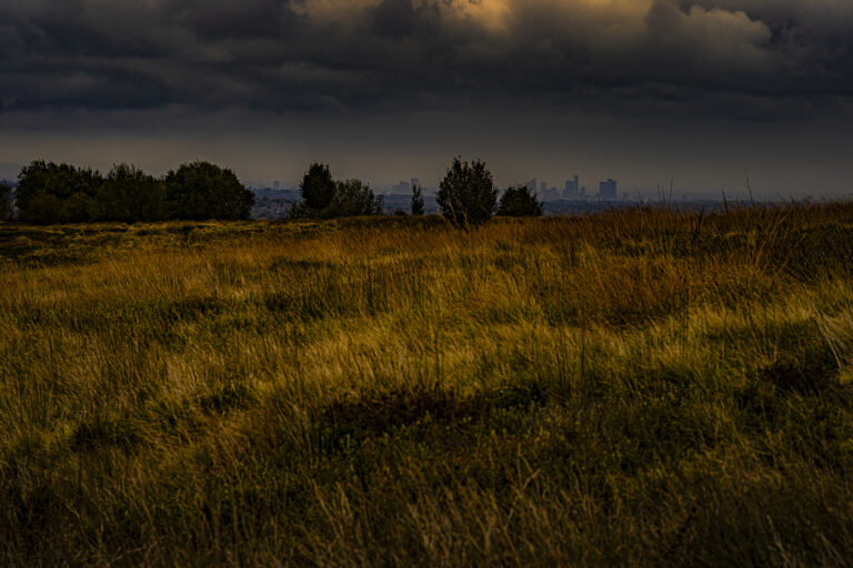 A right mucky day.  Dark threatening clouds moving slowly over the pennine moors.  The landscape is changing to an autumn glow of browns and dark yellows.