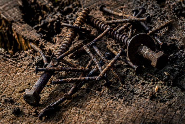 Rusty screws.